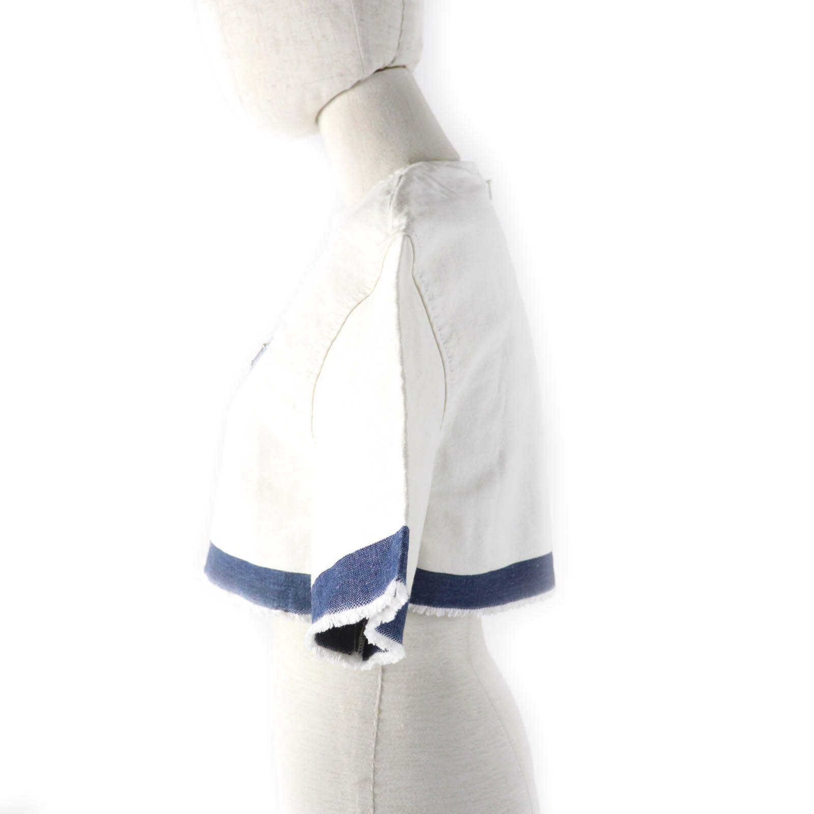 極美品☆PRADA プラダ 2021年製 GFT012 コットン100％ 三角ロゴ