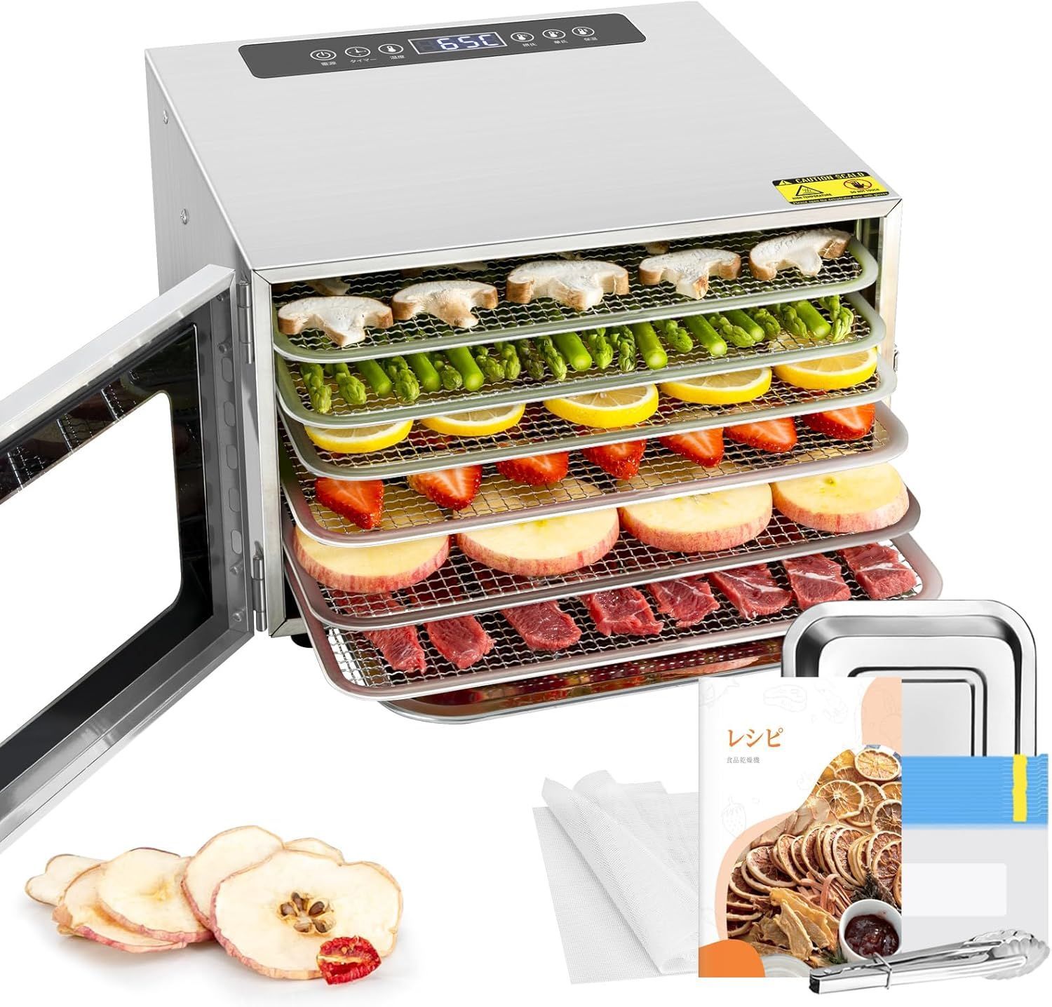 Kwasyo 6層フードドライヤー ステンレス鋼製食品乾燥機 **4417513