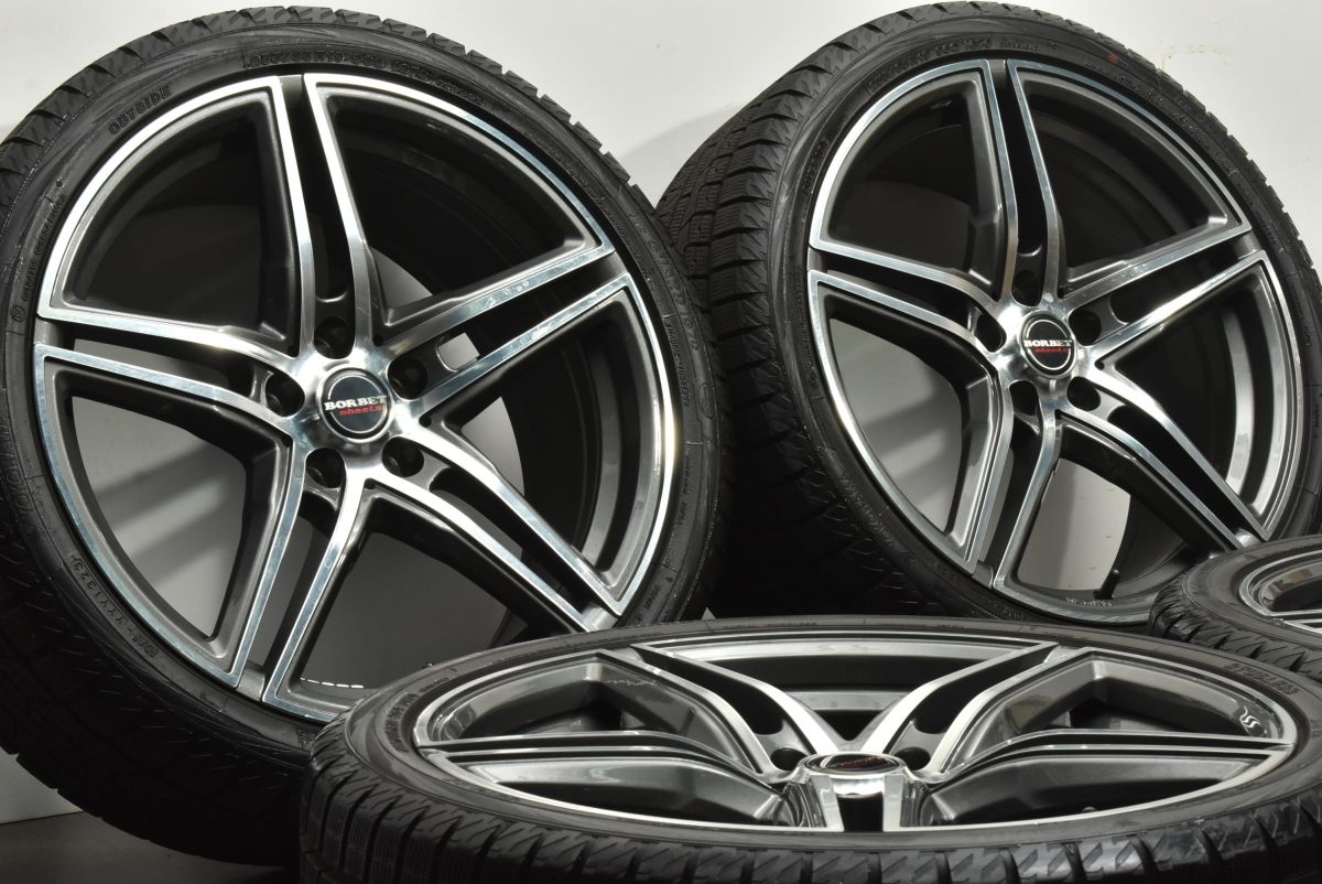 バリ溝 ボルベット 19in 8.5J 30 PCD112 ヨコハマ アイスガード iG70 255|35R19 アウディ A4 S4 A5 S5 スタッドレス 交換用