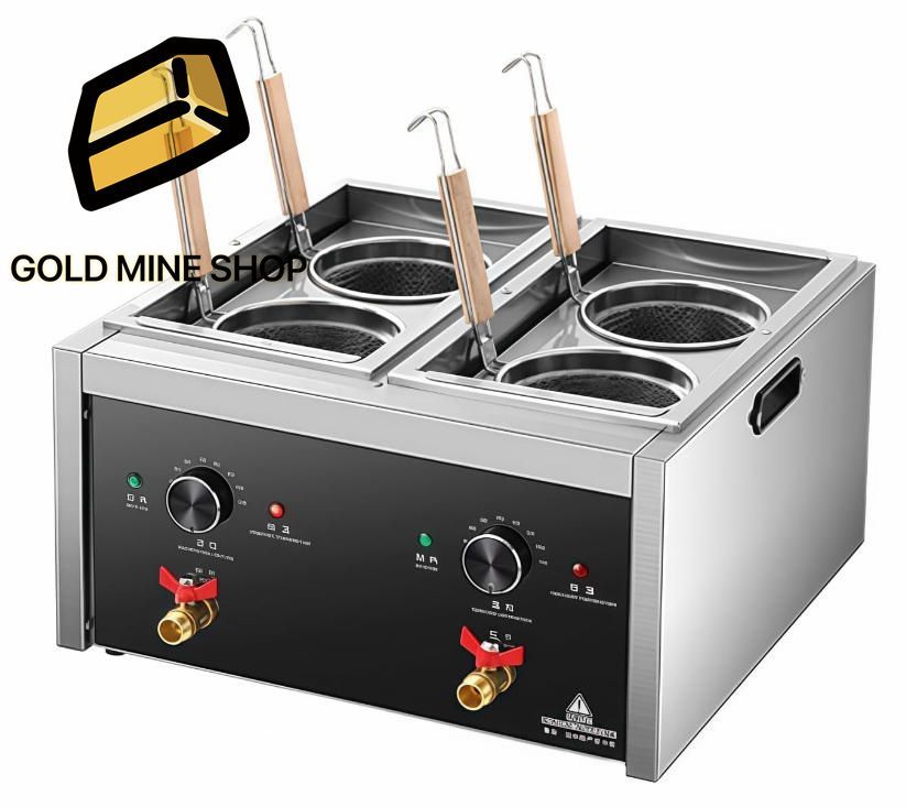 電気式ゆで麺器 パスタ茹で器 多用途 温度調節 30～110℃ 省エネ 防錆 お手入れ簡単 うどん ラーメン 水切り麺 焼きそば ゆで麺 シチュー スロークッカーに適しています 飲食店家庭用 業務用 4つの穴