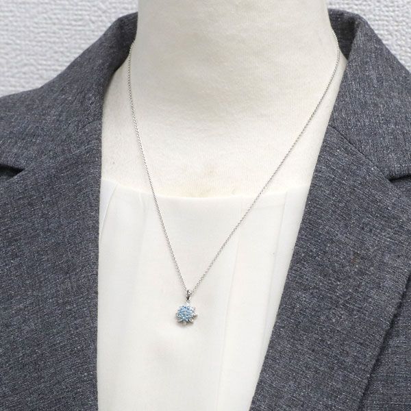 最終SALE♡K18WG パライバトルマリン.ダイヤモンドネックレス