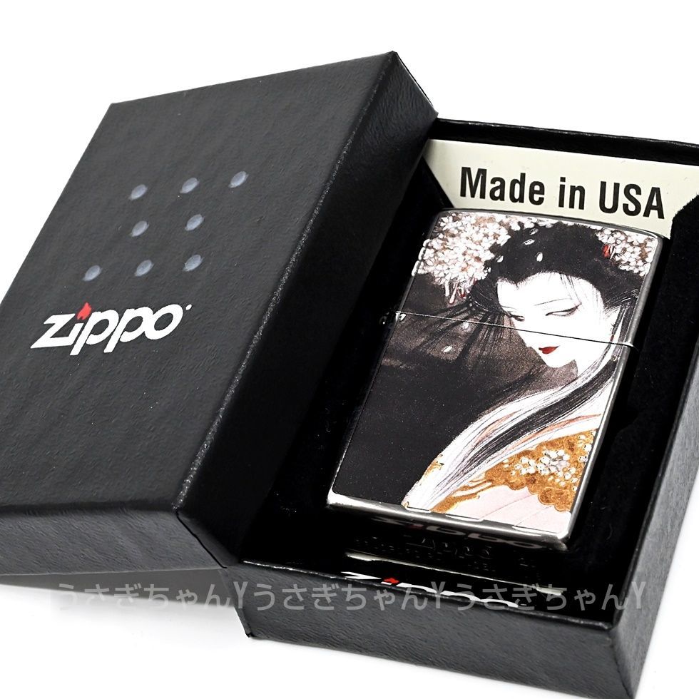 zippo☆天野喜孝☆櫻姫☆両面☆オールドブラック☆ ジッポ ライター 