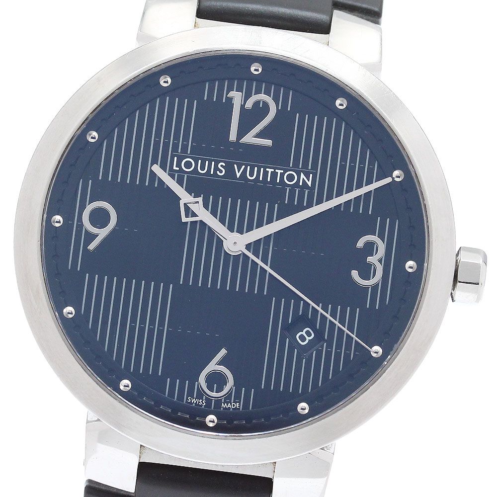 REN　ヴィトン　時計　タンブール　ホライゾン　　ダミエ　ラバー　ベルト REN ヴィトン 時計 タンブール ホライゾン ダミエ ラバー ベルト 楽天