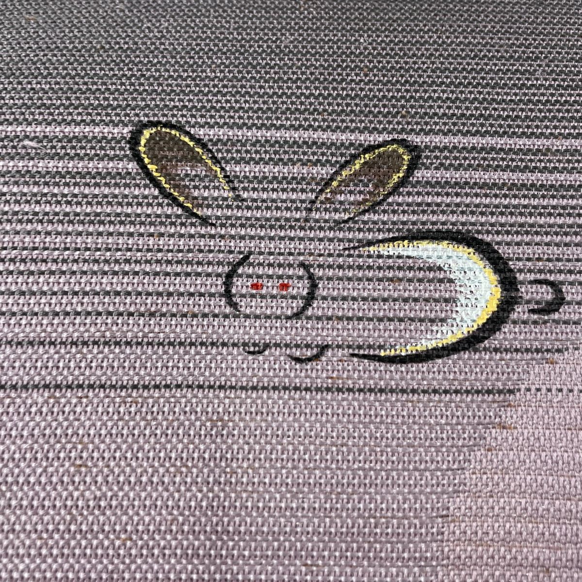特選 袋帯 中古 リサイクル 斉藤上太郎 ビーズ刺繍 黒色 銀 A874
