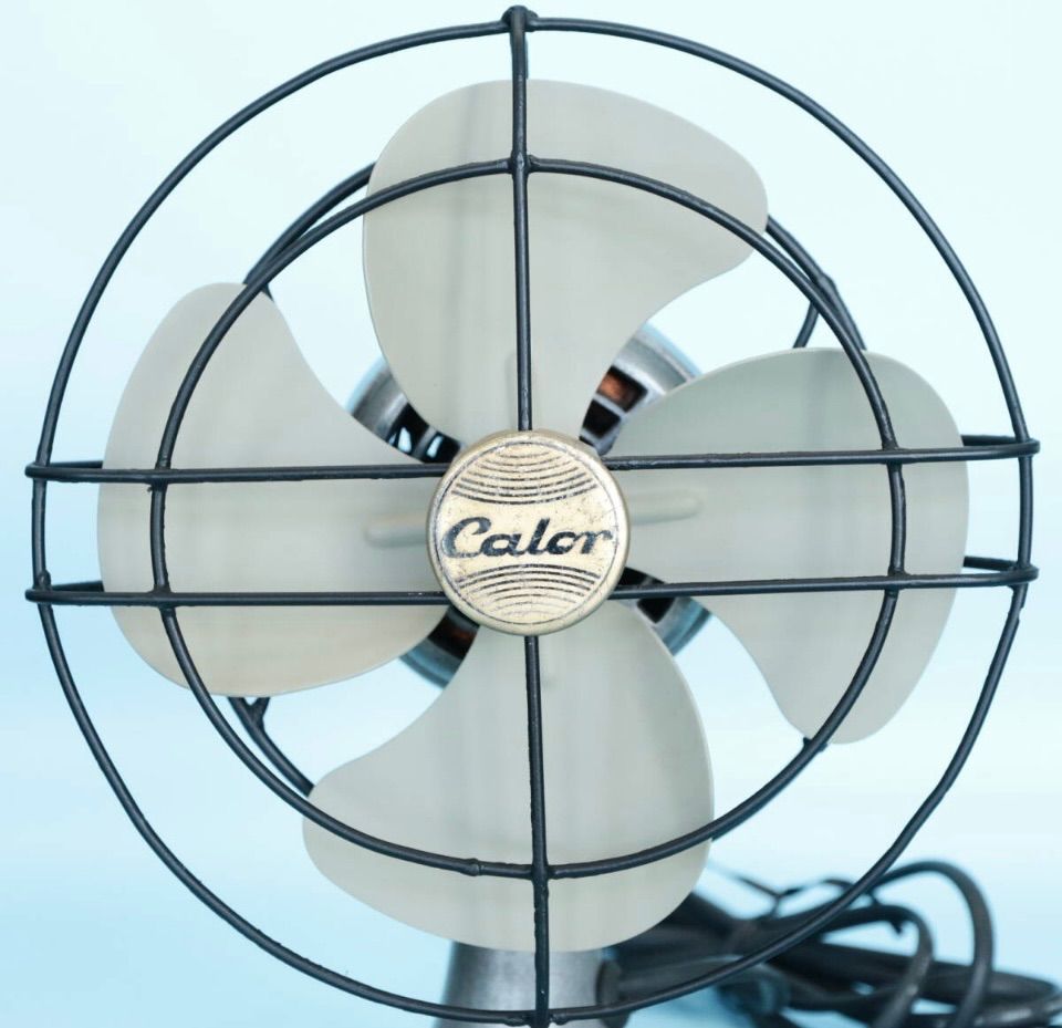 ビンテージ CALOR フランス ミニ扇風機 卓上扇風機 金属製 動作品 レストア