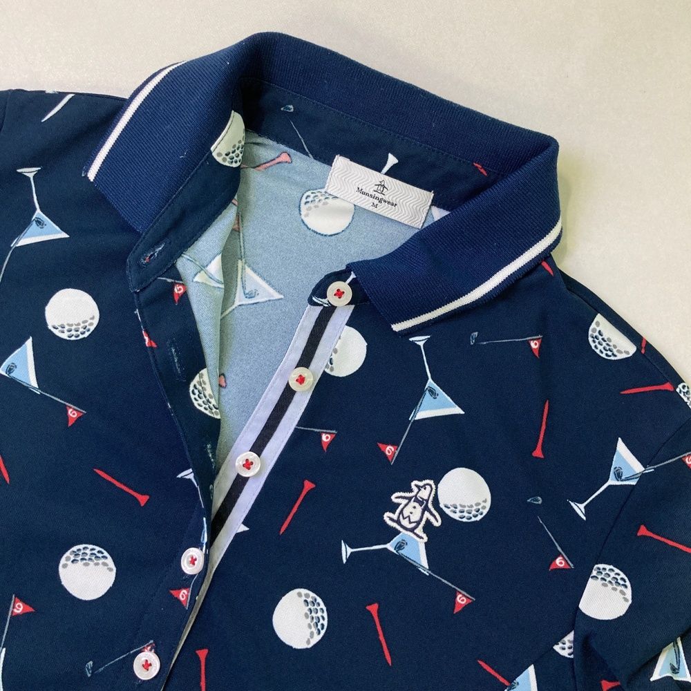 未使用★Munsingwear ゴルフ　ネイビー ワンピース Lサイズ 中古美品 Munsingwear マンシングウェア ゴルフワンピース