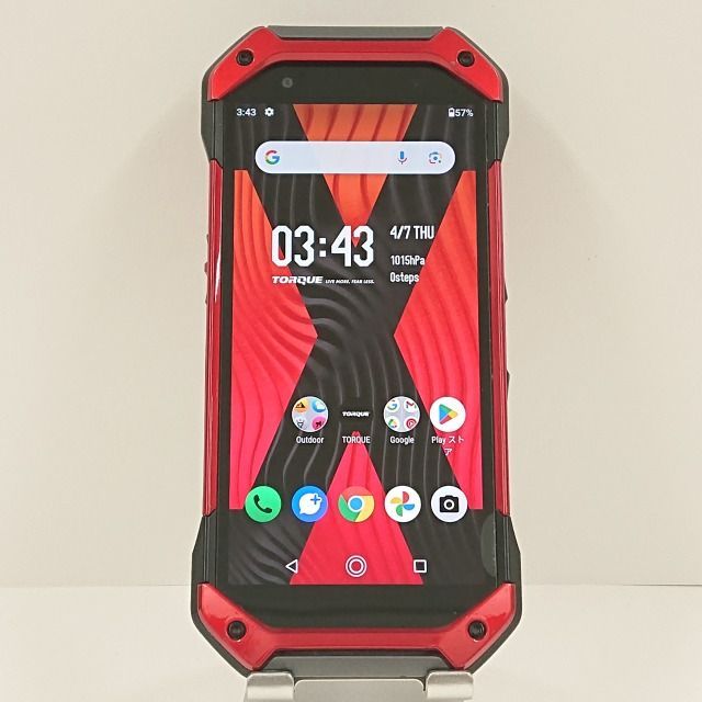 TORQUE 5G KYG01 au レッド 送料無料 本体 c07787 - メルカリ