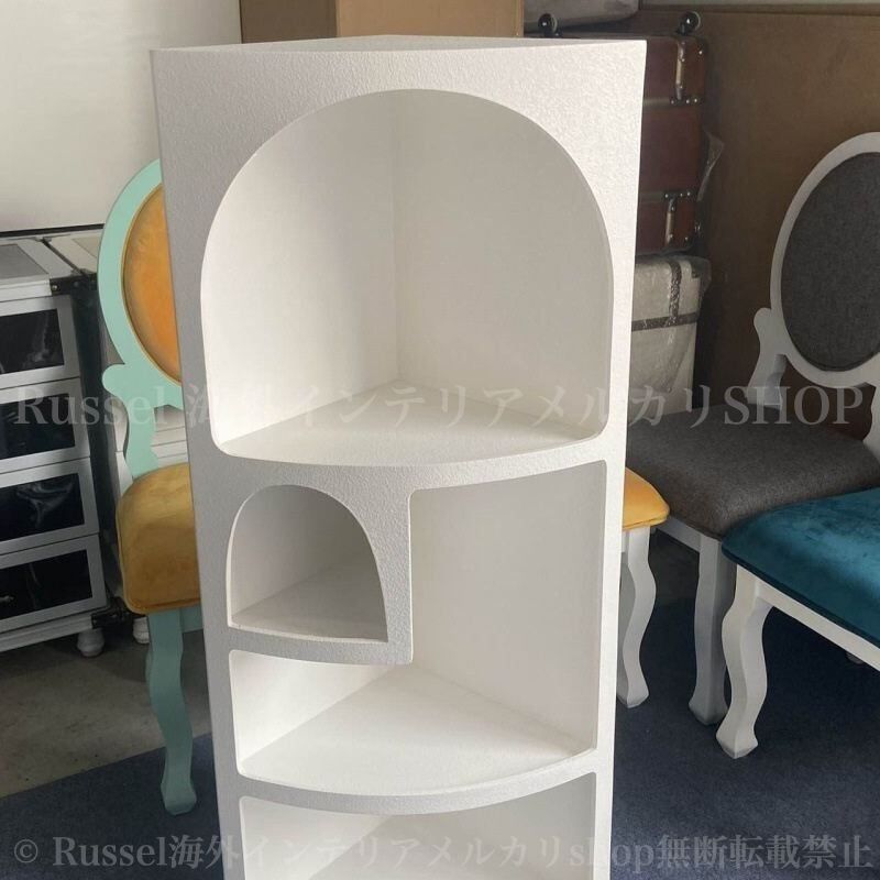 コーナーシェルフ マントルピース ホワイト 白 収納ラック チェスト 棚