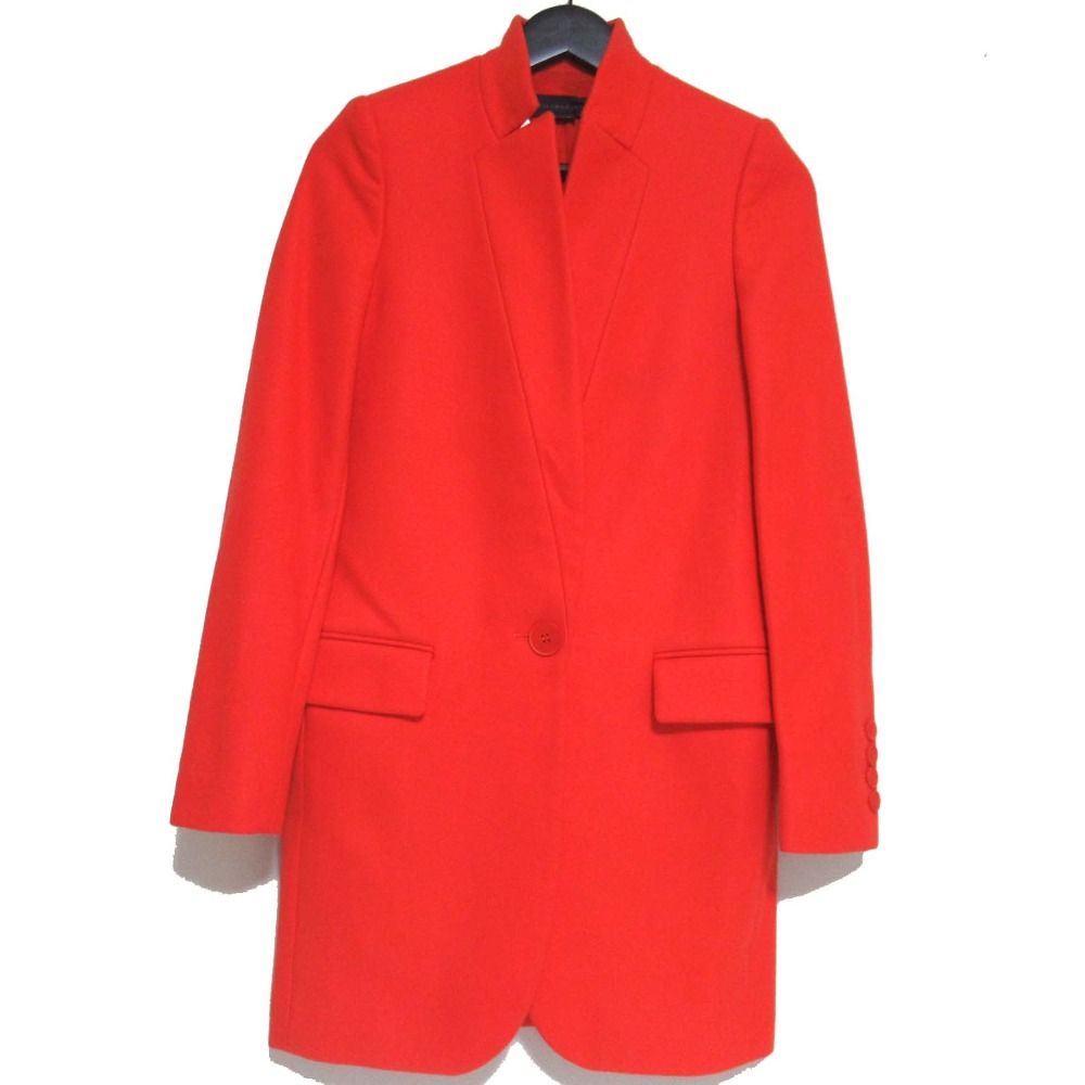 STELLA McCARTNEY ステラマッカートニー ウール ブライスコート 34サイズ オレンジ レディース 古着
