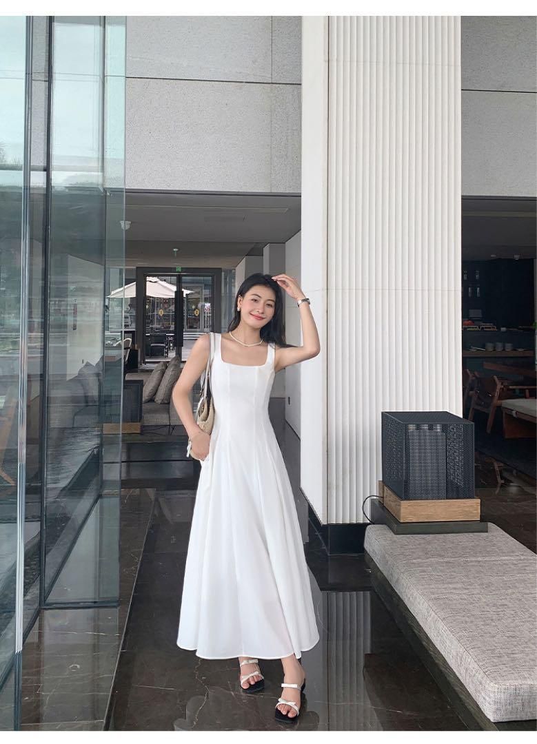 ロングワンピース フレンチブラック