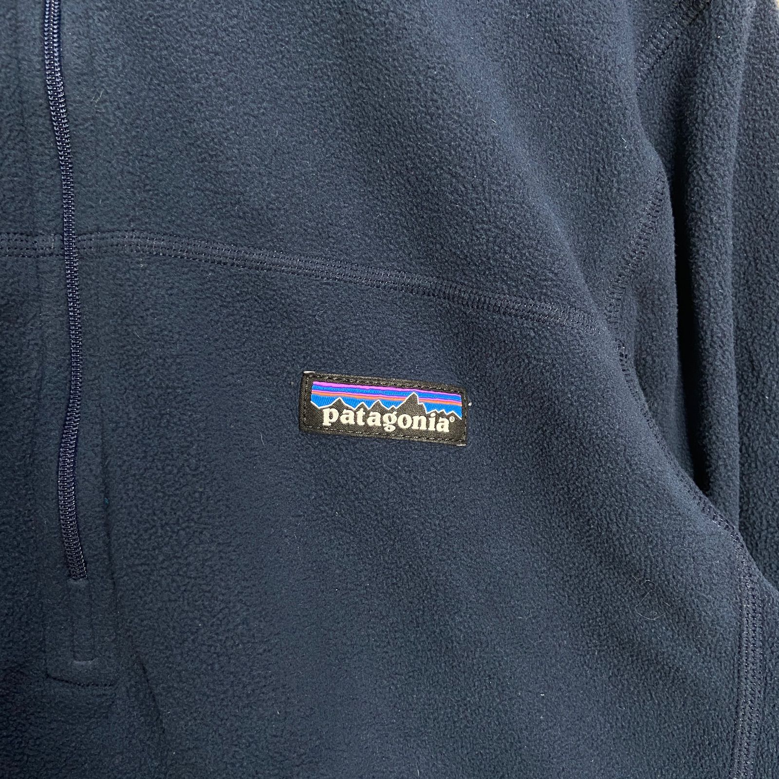 ☆patagonia☆パタゴニア☆マイクロD☆ハーフジップフリースプルオーバー☆企業ロゴ☆ワンポイントロゴ☆ネイビー☆S☆H24M - メルカリ