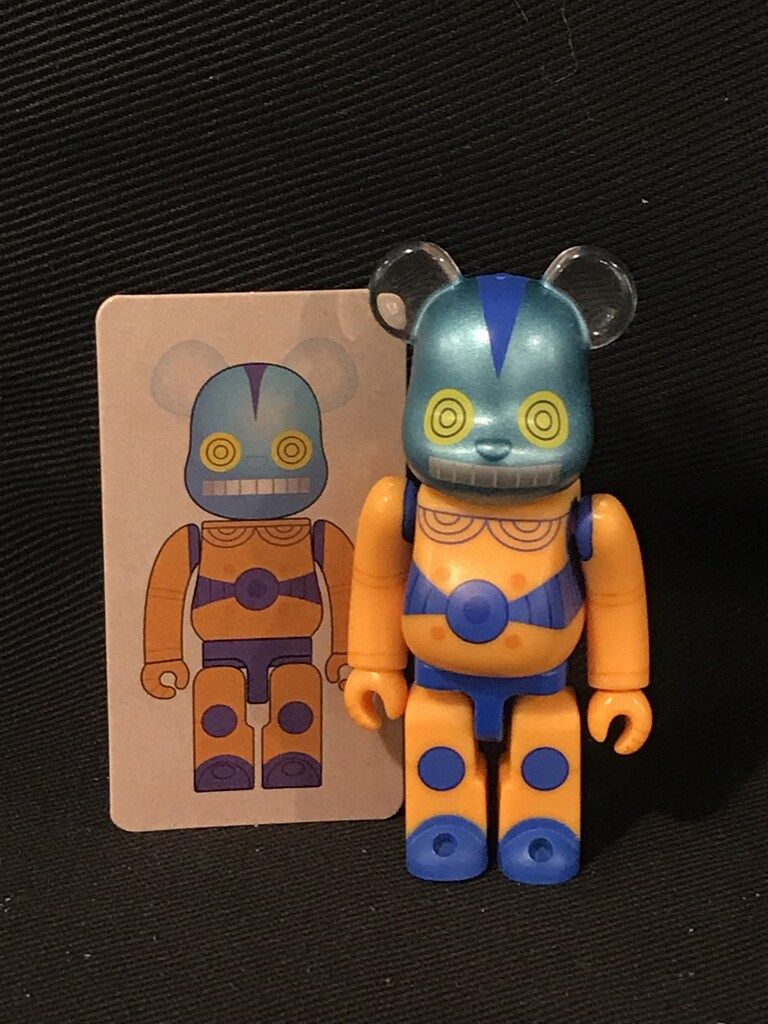 MEDICOMTOY BE@RBRICK シリーズ45 (S)HｘS　ロボット オレンジ×青　カード付