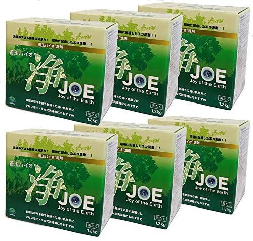 6箱セット 1.3kg 粉末 無香料のエコ洗剤 JOE 善玉バイオ浄 エコプラッツ