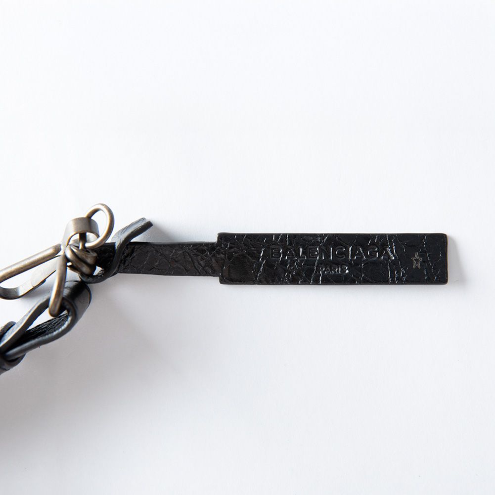バレンシアガ　ハンドバッグ　ブラック　レザー (ショルダーストラップ欠品) BALENCIAGA バレンシアガ CITY シティ レザー ロゴ ショルダー