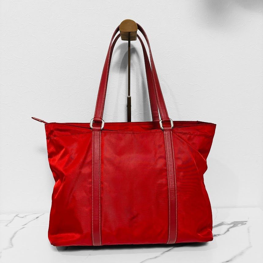 PRADA プラダ トートバッグ ナイロン サフィアーノレザー ギャランティ 