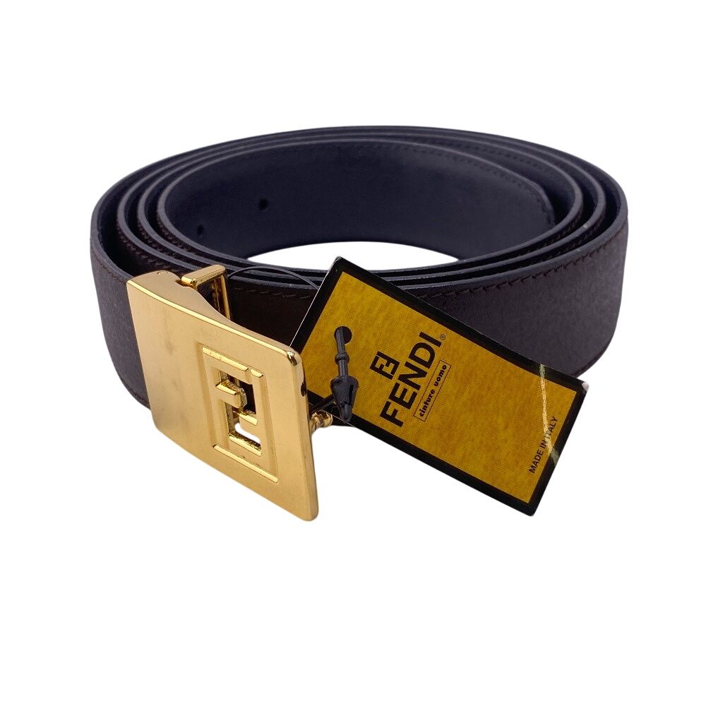フェンディ FENDI ベルト FF ズッカ ブラウン