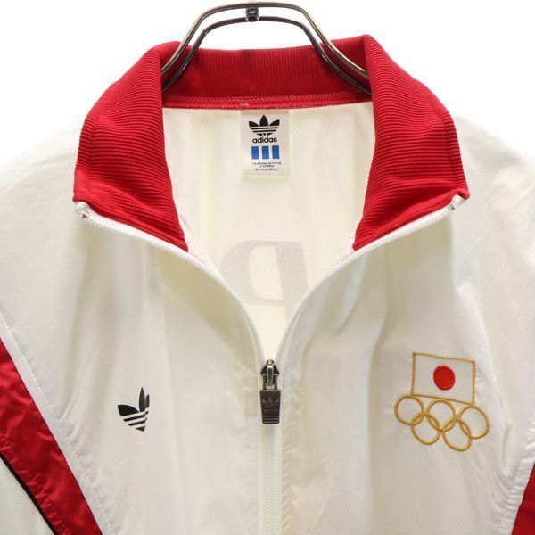 アディダス 80s オリンピック JAPAN ジャケット L 白×赤 adidas