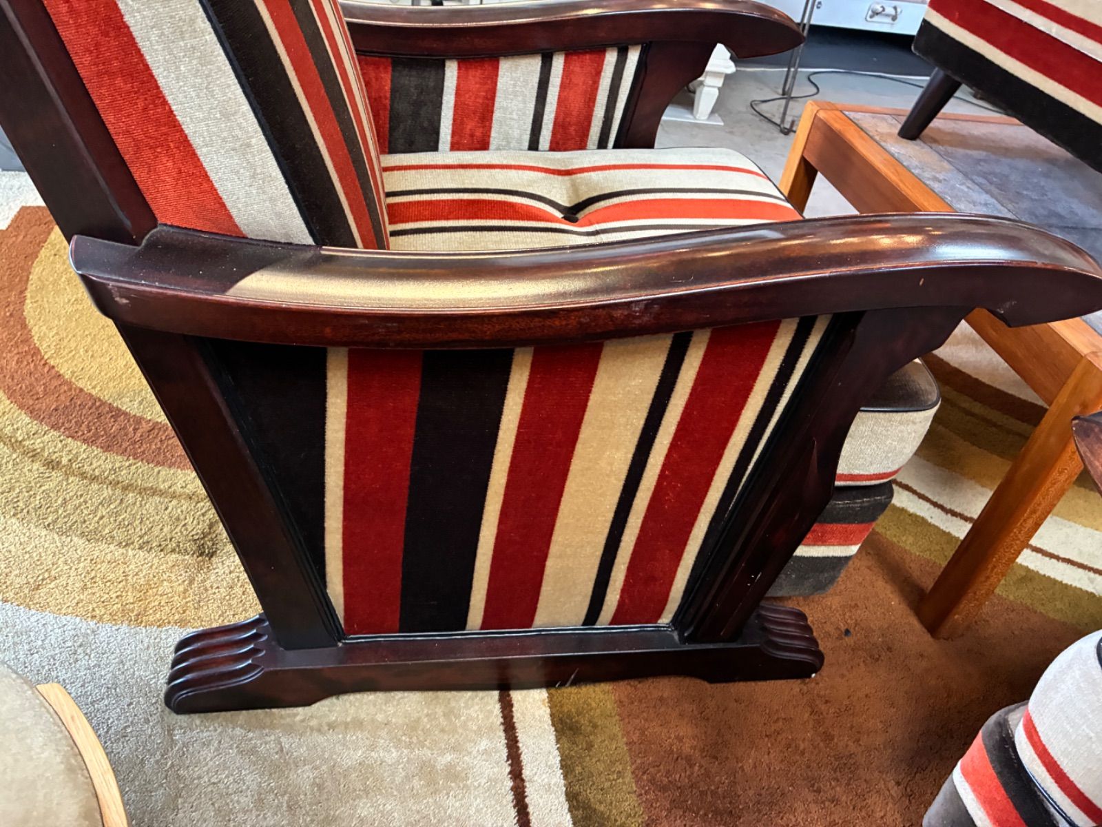アンティーク/レトロ/ストライプ/モリシゲ/morishige/シングルソファ/1