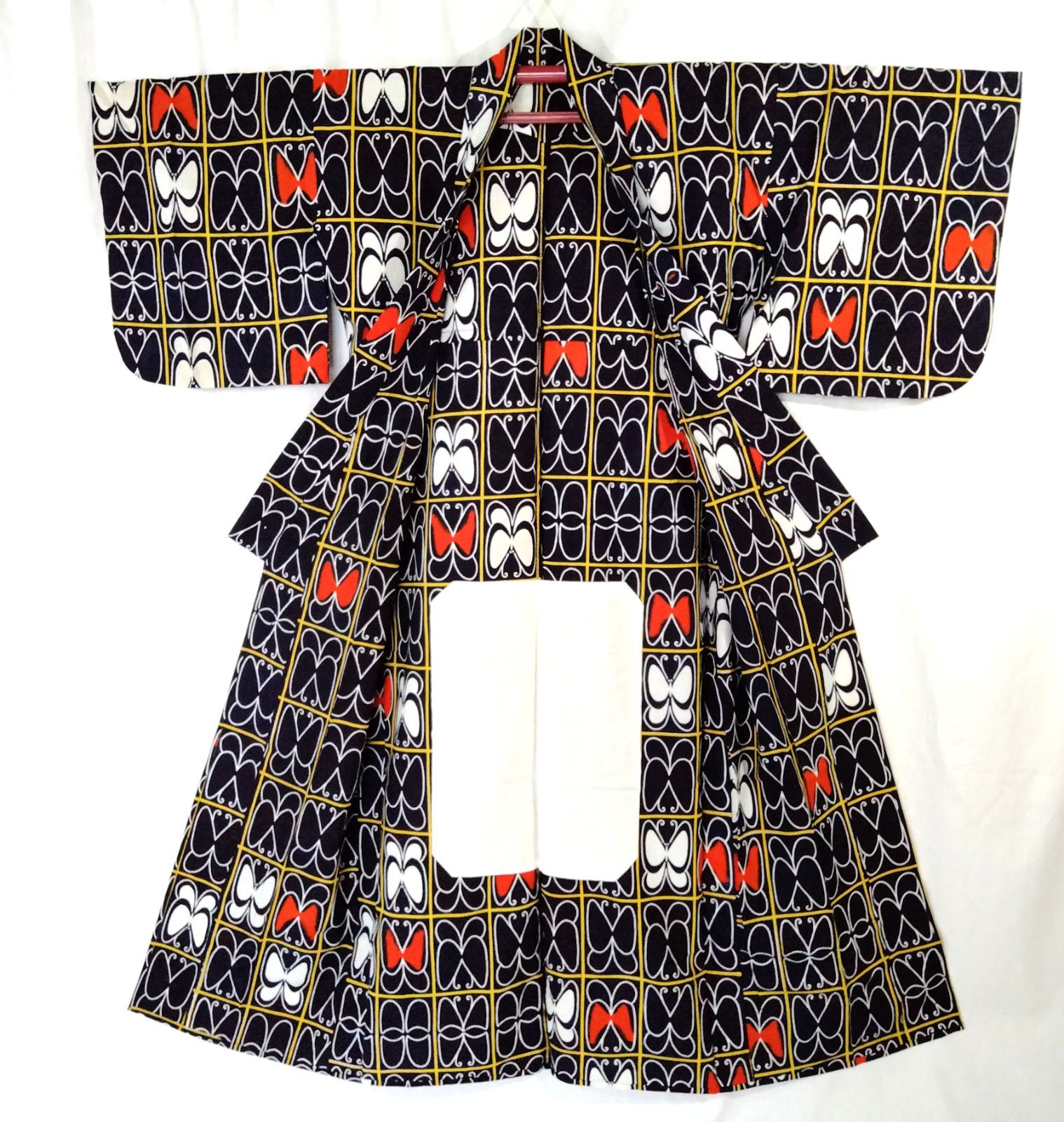 浴衣　本染め　和傘柄　昭和レトロ　No.200046 浴衣 本染め 昭和レトロ 蝶々柄 Yukata - メルカリ