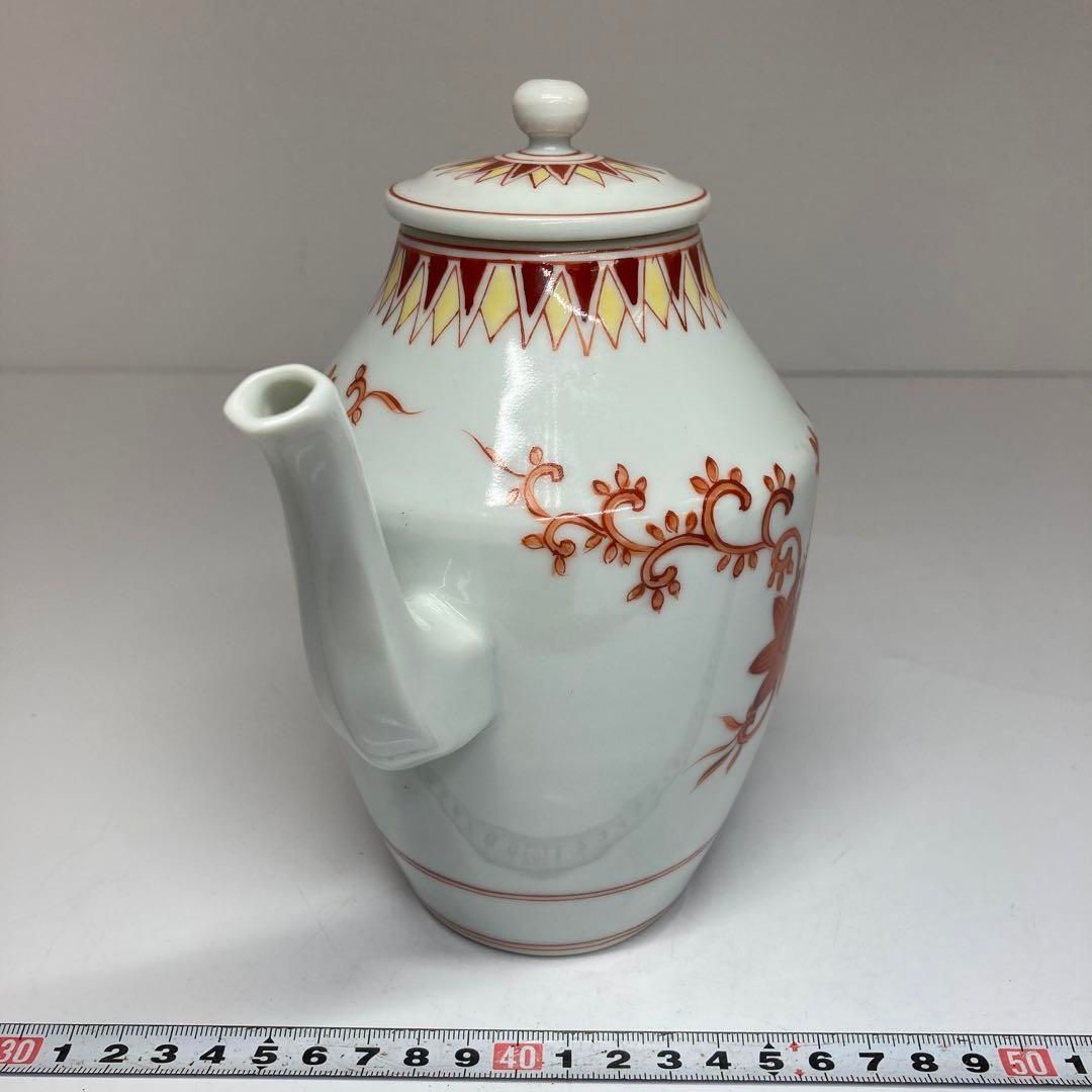 平安和峰 赤絵水次 横幅20㎝ 東Y5-1102 タニチ