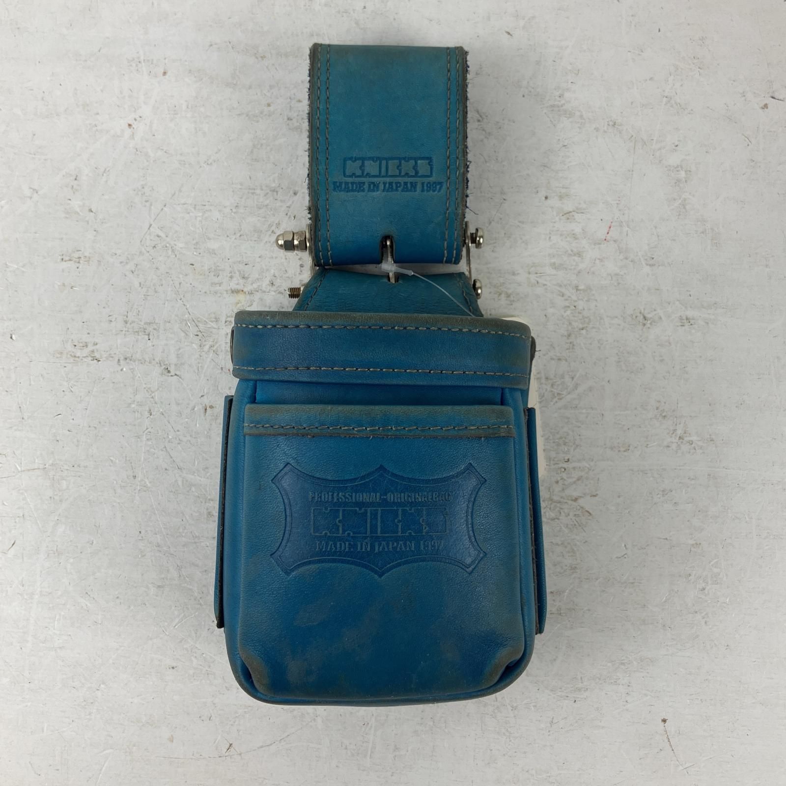 ЗЗKNICKS 最 硬式グローブ革小物腰袋 KGBL-201VADX ブルー
