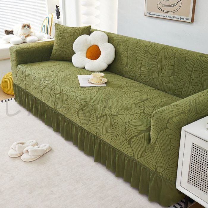 ソファーカバー 13人掛け 北欧風 肘付き マルチカバー フリル ソファー