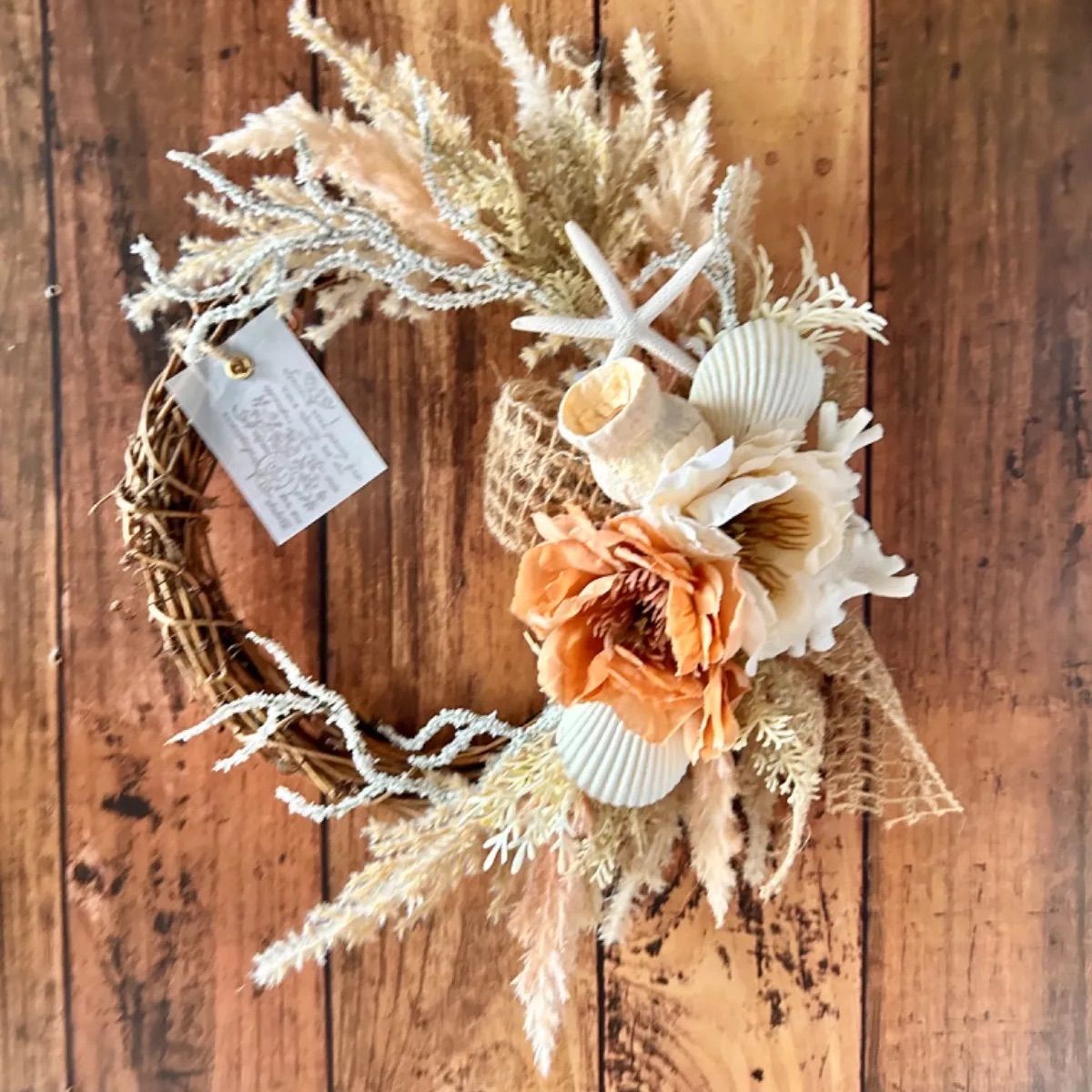 【SALE】ふわふわ スモークツリー 三日月リース くすみカラー ラッピング無料 SALE】ふわふわ スモークツリー 三日月リース くすみカラー ラッピング無料