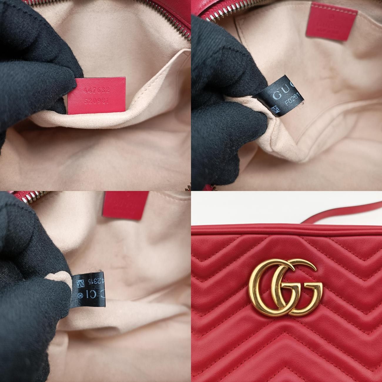グッチGucciGGマーモントレッドレザー447632F026142315