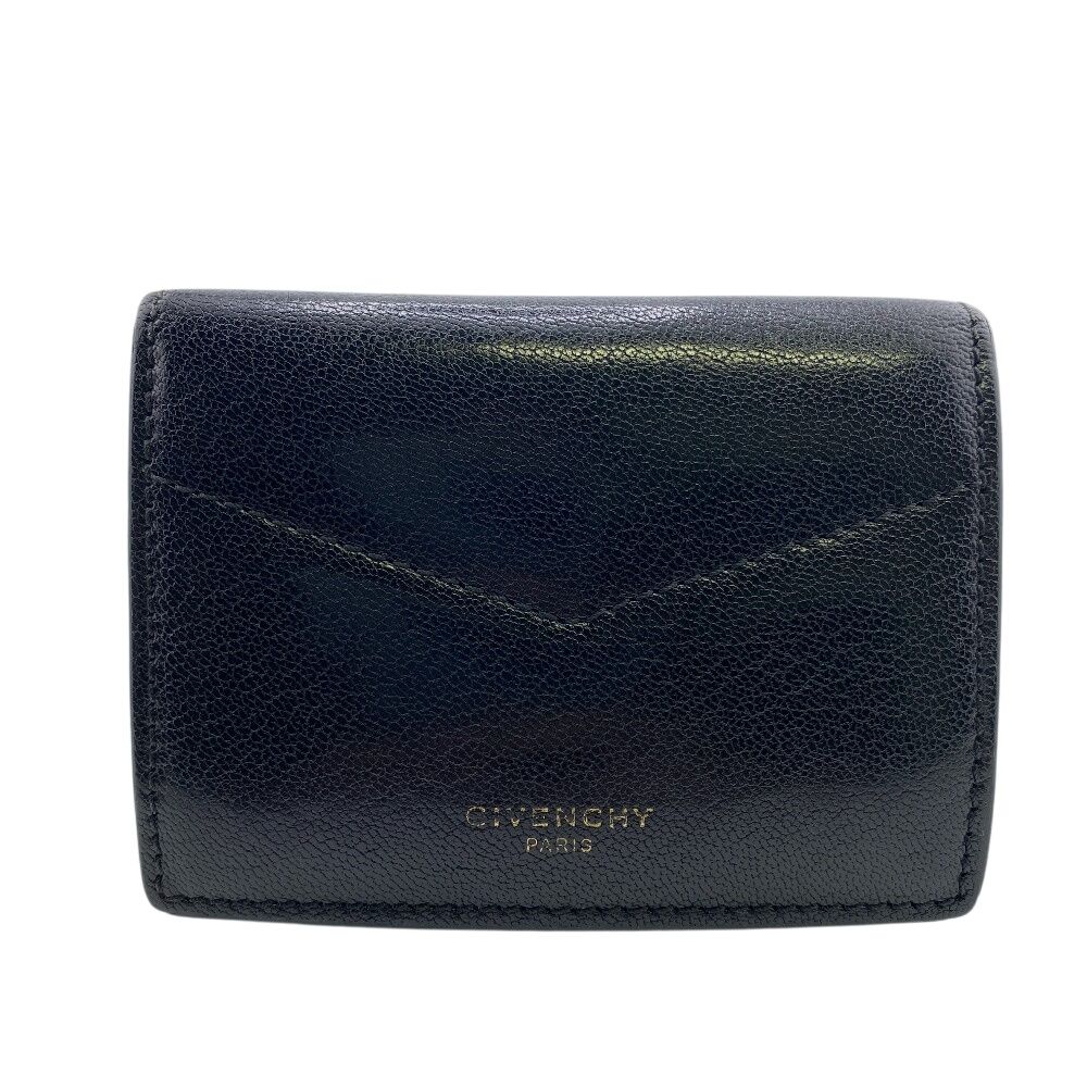 5%OFF フォロワークーポン GIVENCHY ジバンシィ 三つ折り財布 財布 ウォレット ブランド 小銭入れ 札 カード かわいい ブラック ユニセックス おすすめ 人気