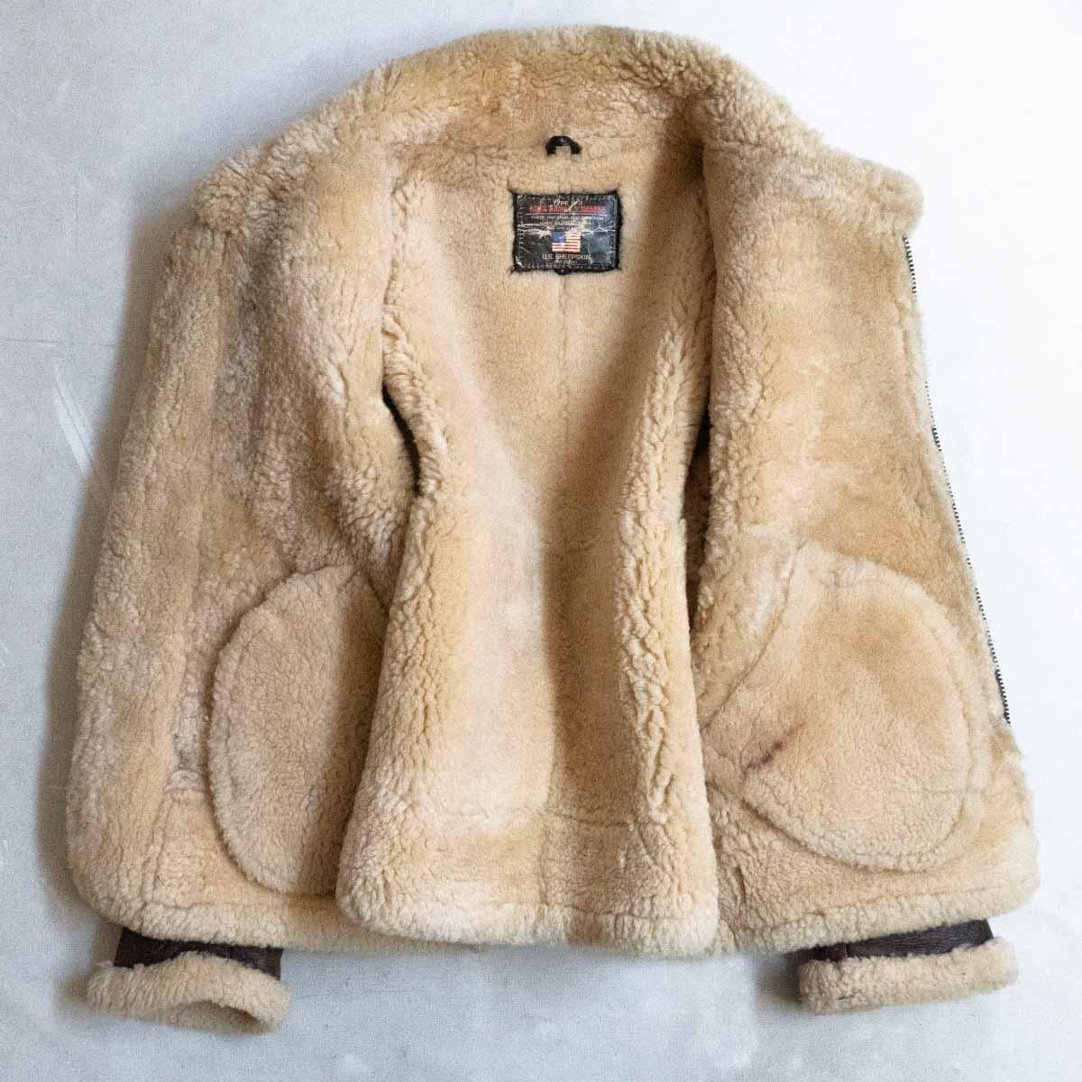 雰囲気抜群】WIND ARMOR【B-3 ムートンボンバージャケット】L ブラウン