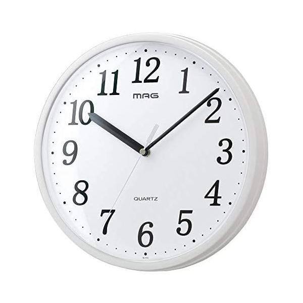 MAG(マグ) 掛け時計 アナログ プラスチッタ 静音 連続秒針 プラスチック風防 ホワイト (ホワイと 直径280×49mm)