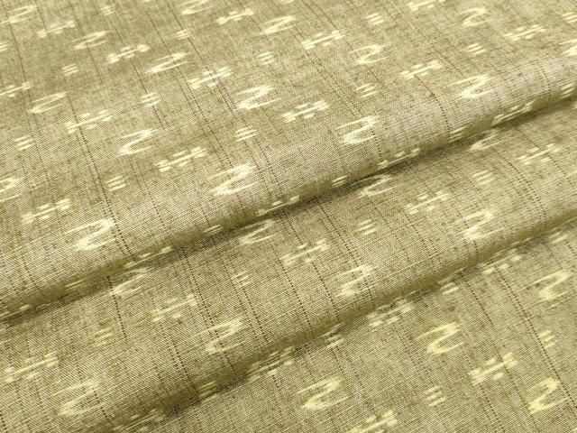 平和屋着物●上質な紬 絣文様 正絹 DAAV1329tw