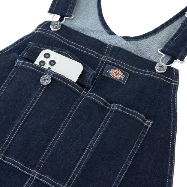 Dickies ストレッチ シルキーデニム オーバーオール インディゴ XXL D