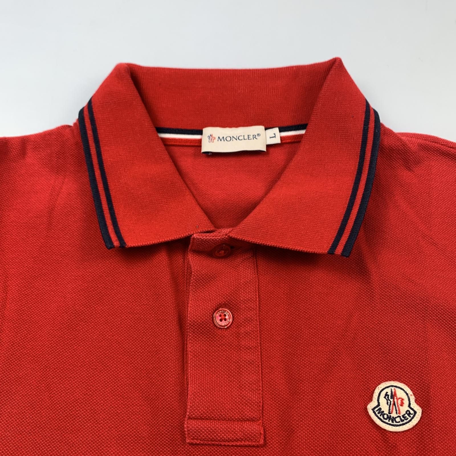 姫路東店】 中古 MONCLER | モンクレール ポロシャツ レッド サイズ：L 