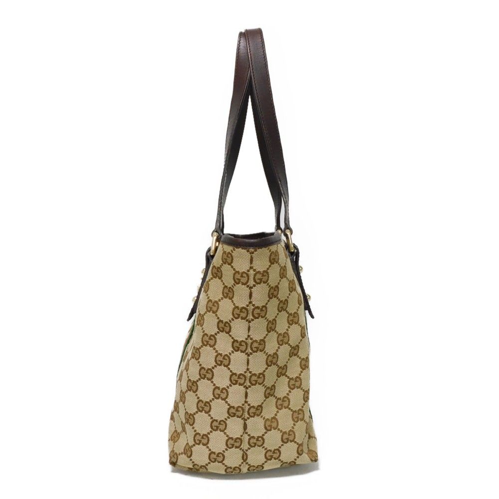 GUCCI グッチ シェリーライン トート ウェブ ストライプ グリーン 