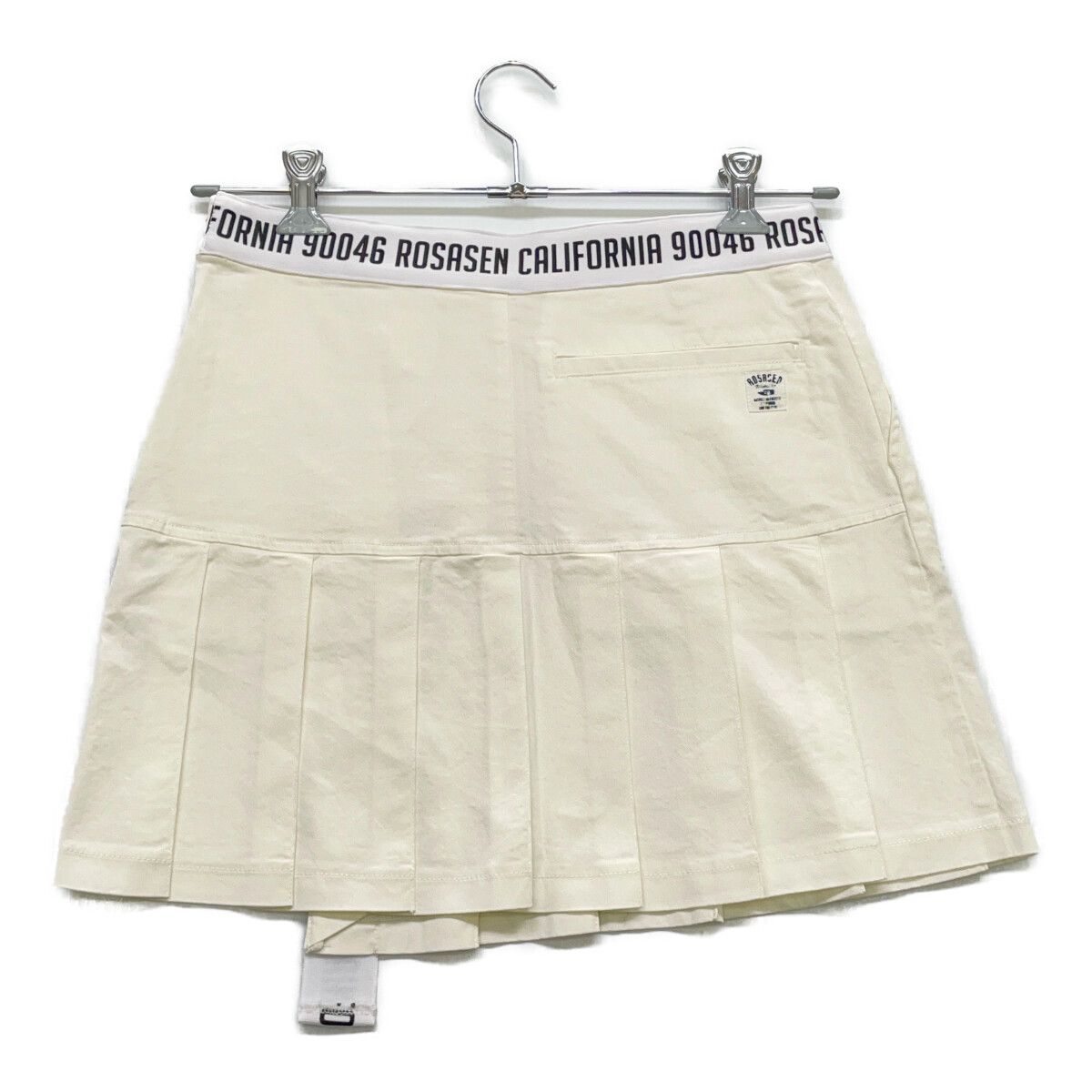 ROSASEN - coco 中古 ロサーセン ROSASEN レディース スカート M 白 ホワイト プリーツ コットン ストレッチ 中古 レディース ロサーセン ROSASEN スカート M 白 ホワイト