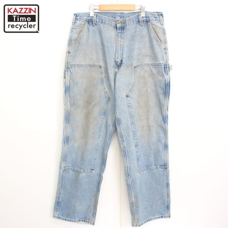 00s Carhartt ダブルニー デニム ワーク ペインターパンツ メンズ 表記36×32サイズ