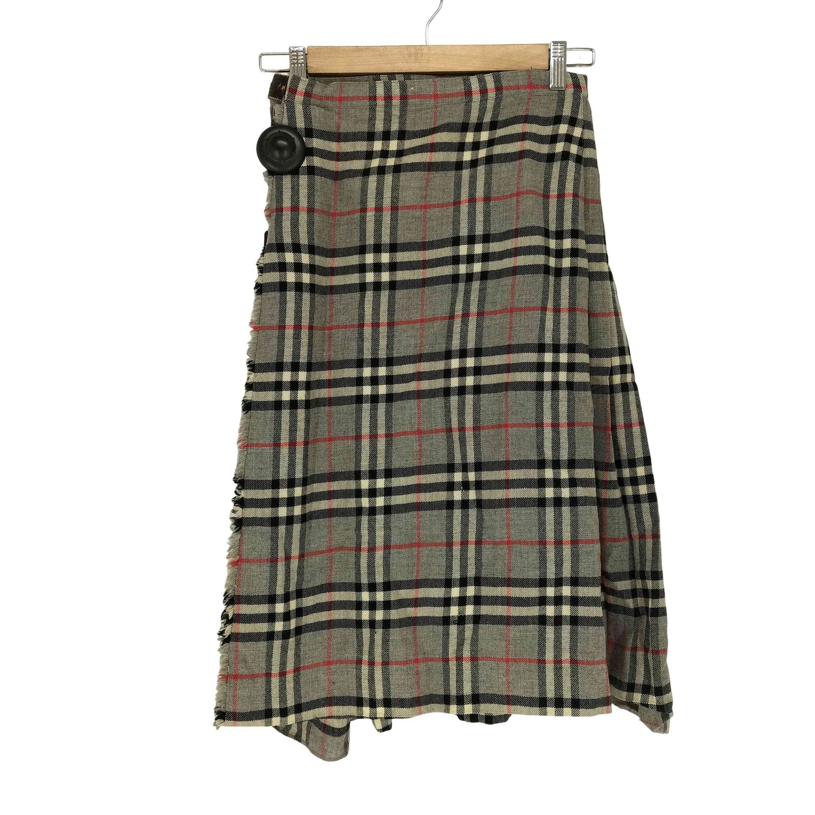 バーバリー ノバチェック ラップスカート ベルト プリーツ バーバリー