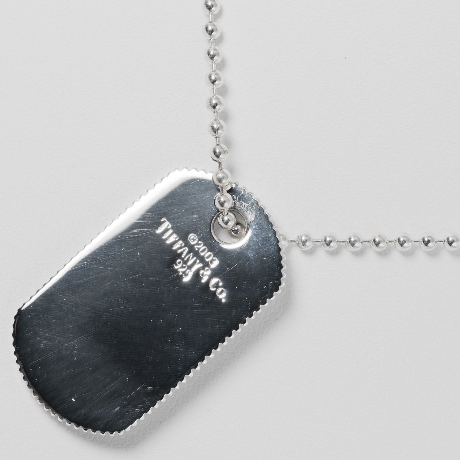 TIFFANY&Co.】ティファニー ドッグタグ コインエッジ ボールチェーン