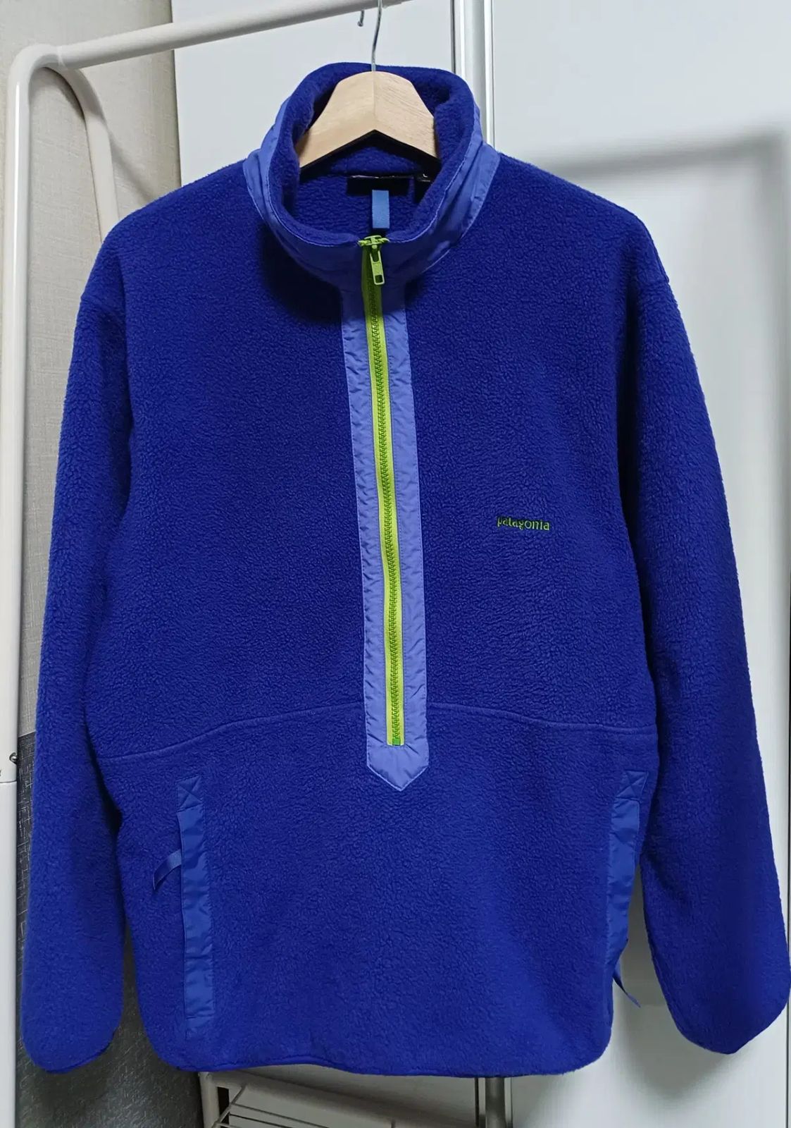 L 80s パタゴニア ハーフジップアップ シンチラ フリース セーター