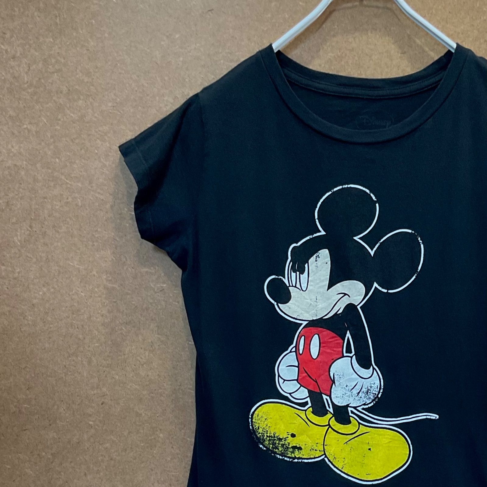 USA古着 ミッキー・マウスMICKEY MOUSE ディズニーDisney 半袖Tシャツ 黒M