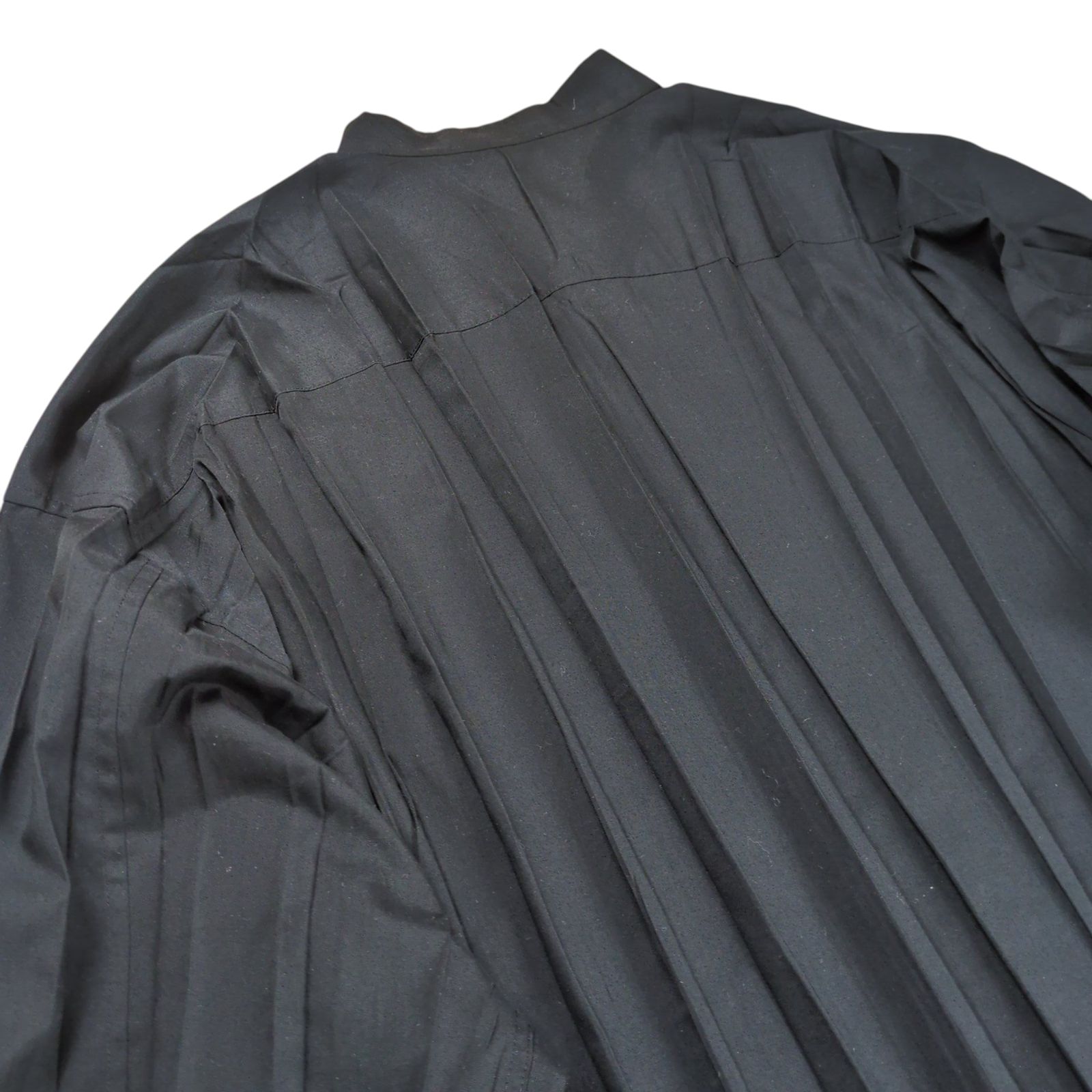 issey miyake ノーカラー　半袖シャツ 希少 80s 90s issey miyake Archive イッセイミヤケ ストライプ
