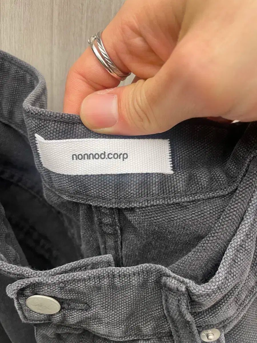 1 ノンノッド ダブルニー ヴィンテージブラック パンツ