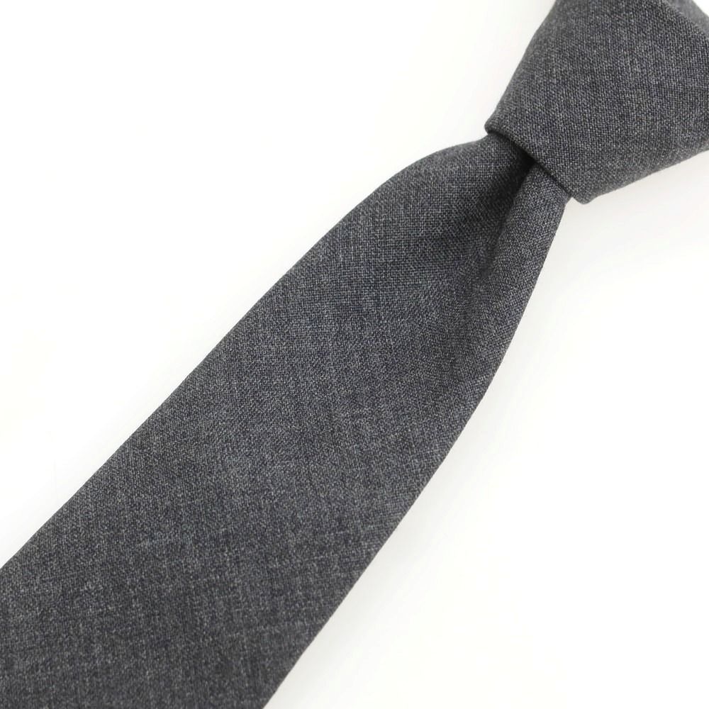 中古】ブルネロクチネリ Brunello Cucinelli ウール 無地ネクタイ