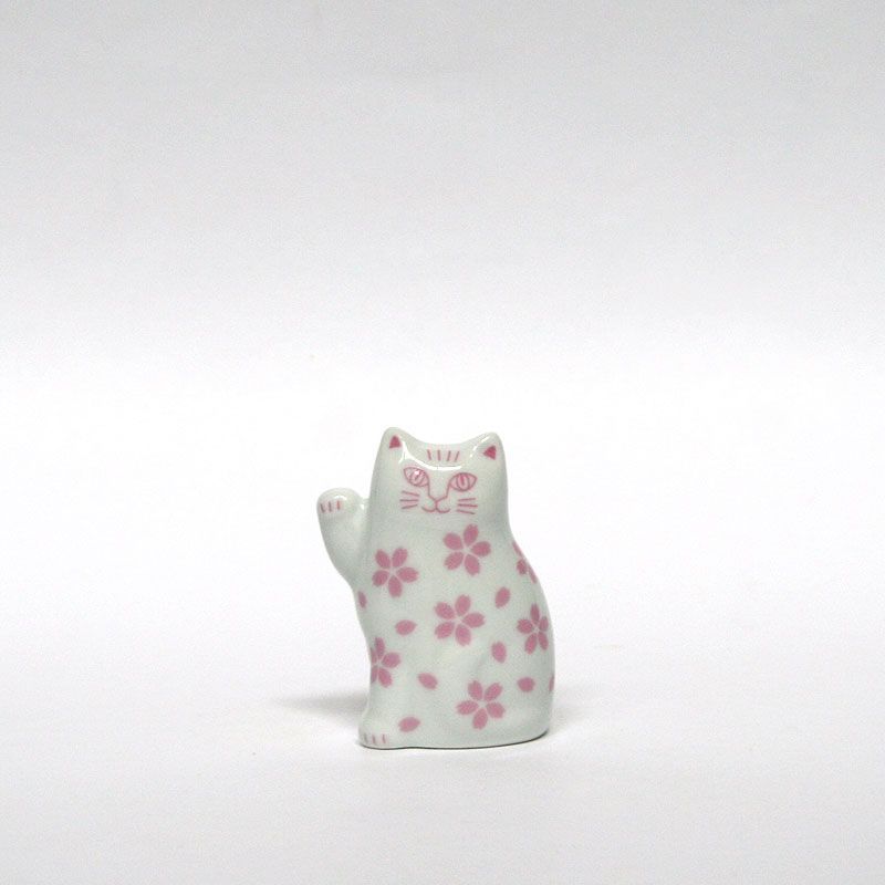 新品 リサラーソン ◇ まねくねこ ピンク 大 ◇ 招き猫 猫 陶器