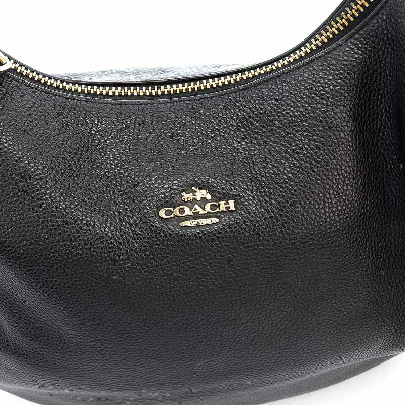 コーチ COACH ハーレー ホーボー ワンショルダーバッグ レザー 黒 