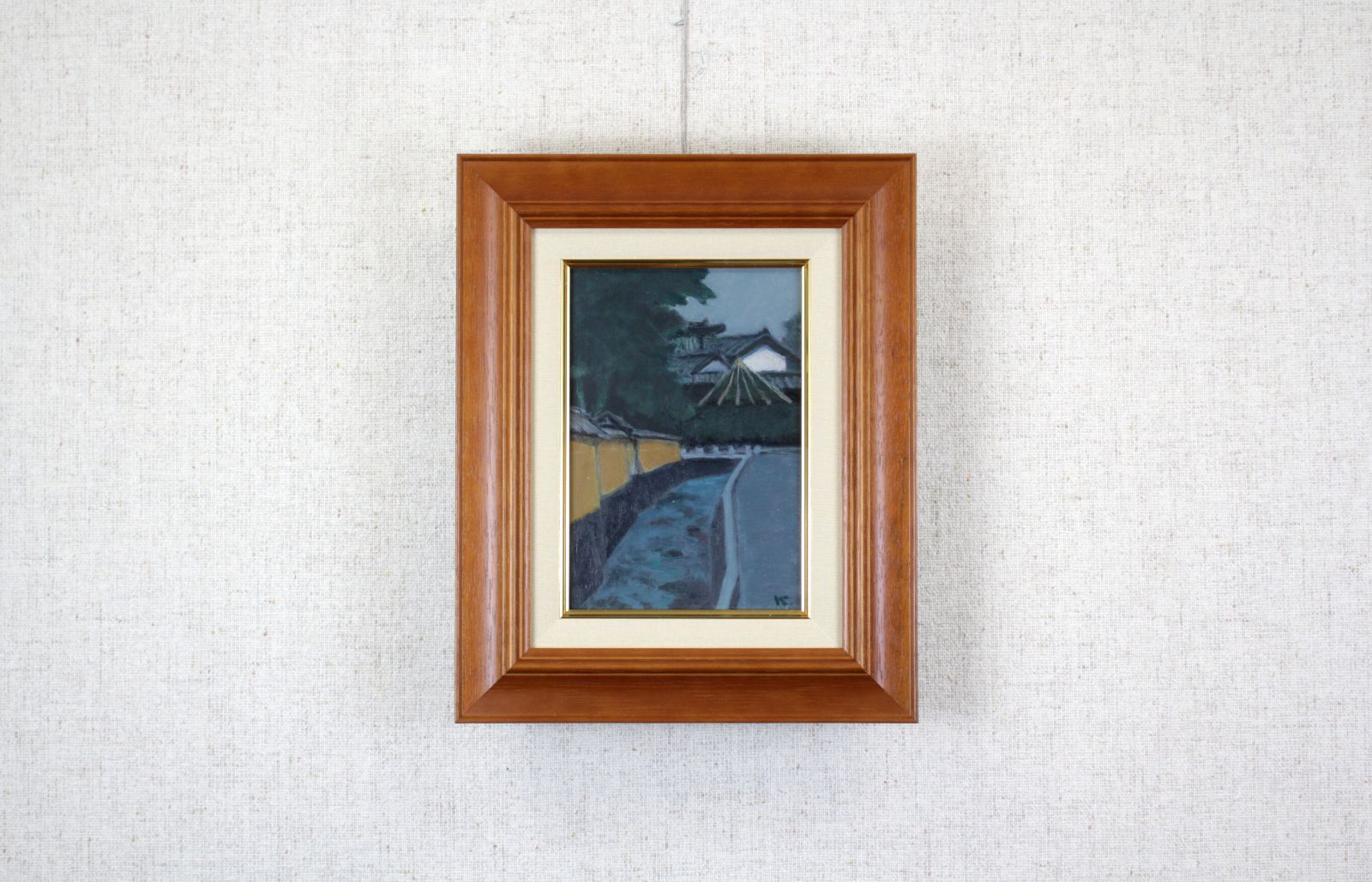 小川 愃『堀のある通り（金沢）』油彩画【真作保証】 絵画 小川 愃『堀のある通り（金沢）』油彩画【真作保証】 絵画