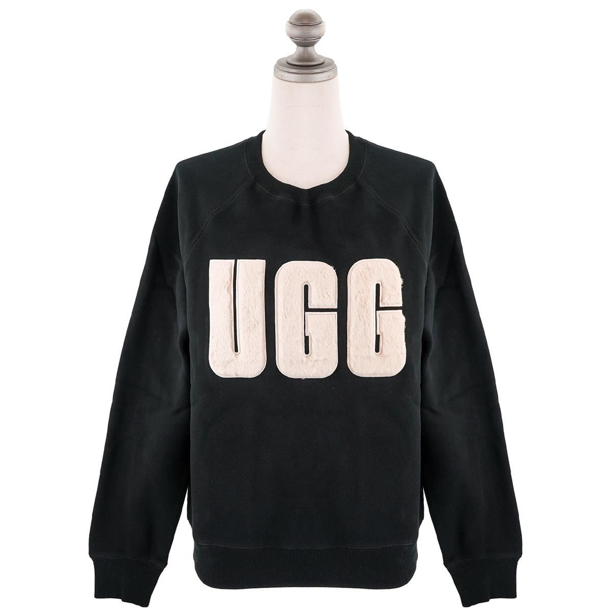 UGG  マドリンファジーロゴクルーネック  グレー Sサイズ