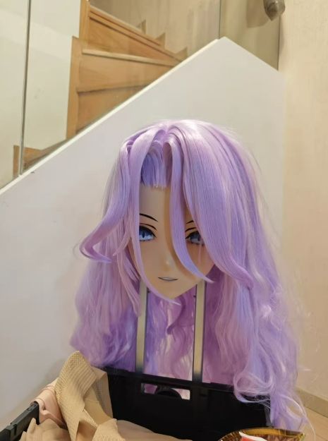 全頭マスク カツラ付き ロック付き NO.452 衣装付き ドール ヘッドロリータ人形 コスプレ 変身 仮装 着ぐるみ kigurumi 二次元