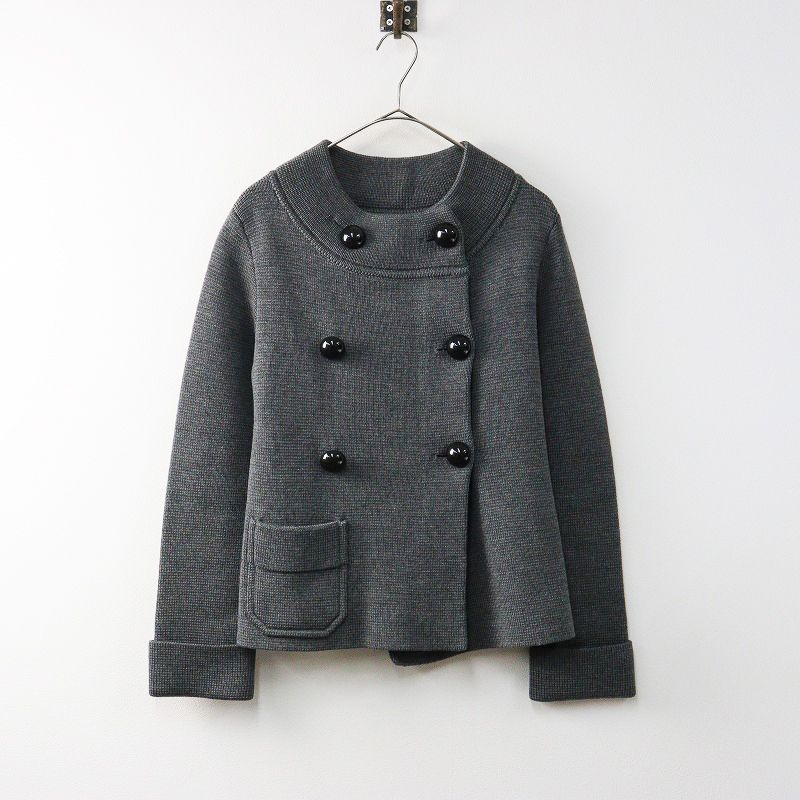 J&Mデヴィッドソン J&M DAVIDSON ウールニットダブルジャケット